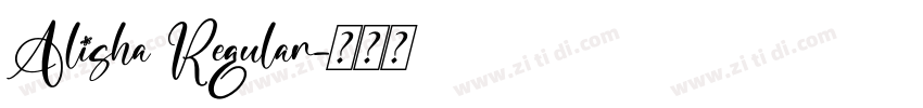 Alisha Regular字体转换